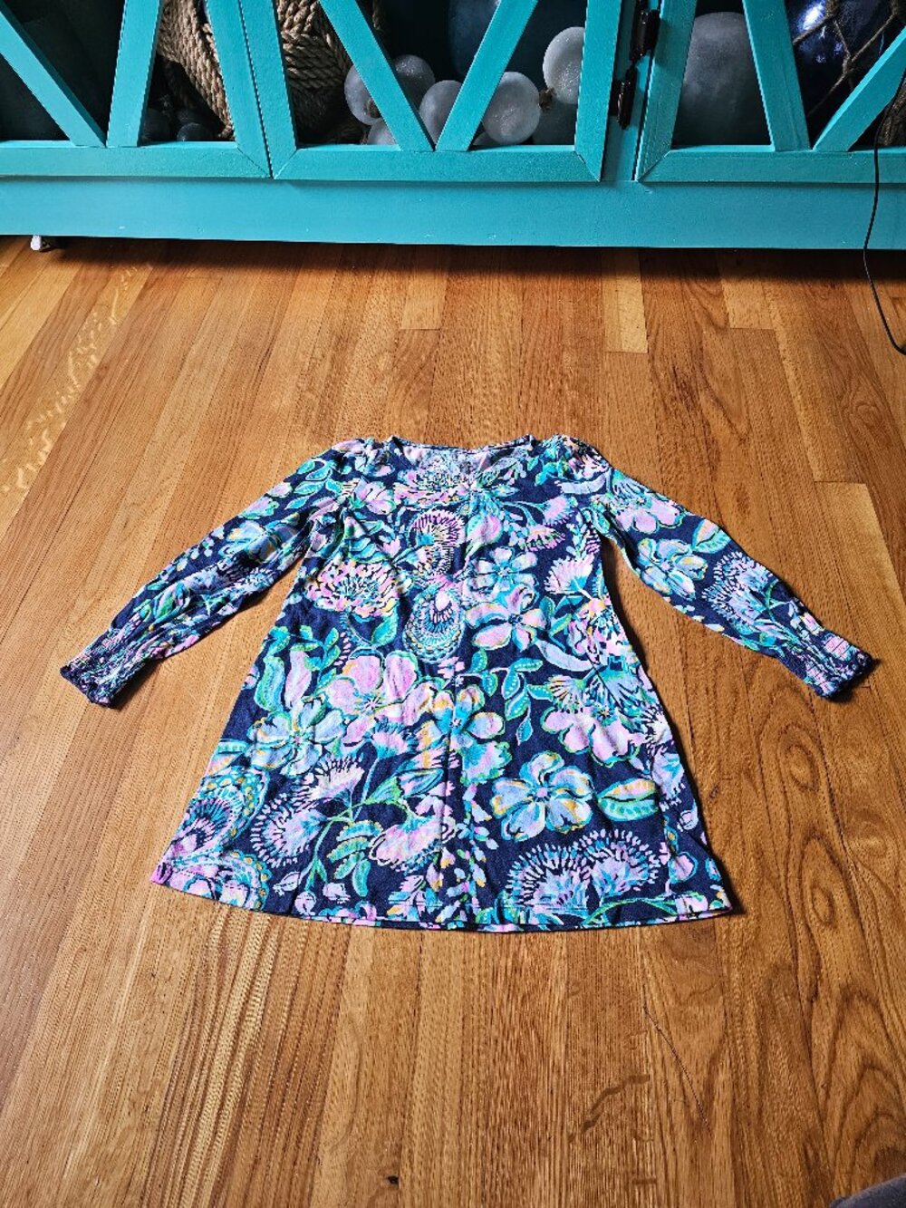 Lilly Pulitzer Girls Mini Diann Long Sleeve Dress Medium 6-7